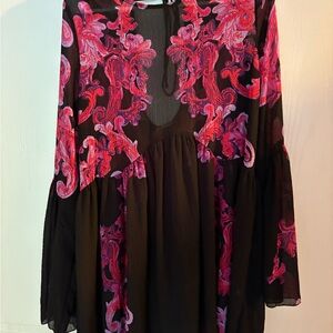 Free People Black and Pink Dress